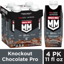 Muscle Milk Pro Series Knockout Chocolate Non-Dairy Protein Shake 11 fl oz 4 ct