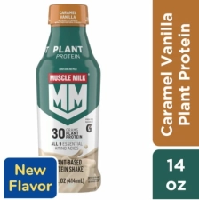 Muscle Milk Plant Based Non Dairy Vegan Caramel Vanilla Protein Shake Pack of 2
