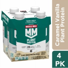 Muscle Milk Plant Based Caramel Vanilla Protein Shake Pack