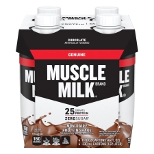 Muscle Milk Genuine Chocolate Non Dairy Protein Shakes - 11oz 4 Pack - Packaging May Vary