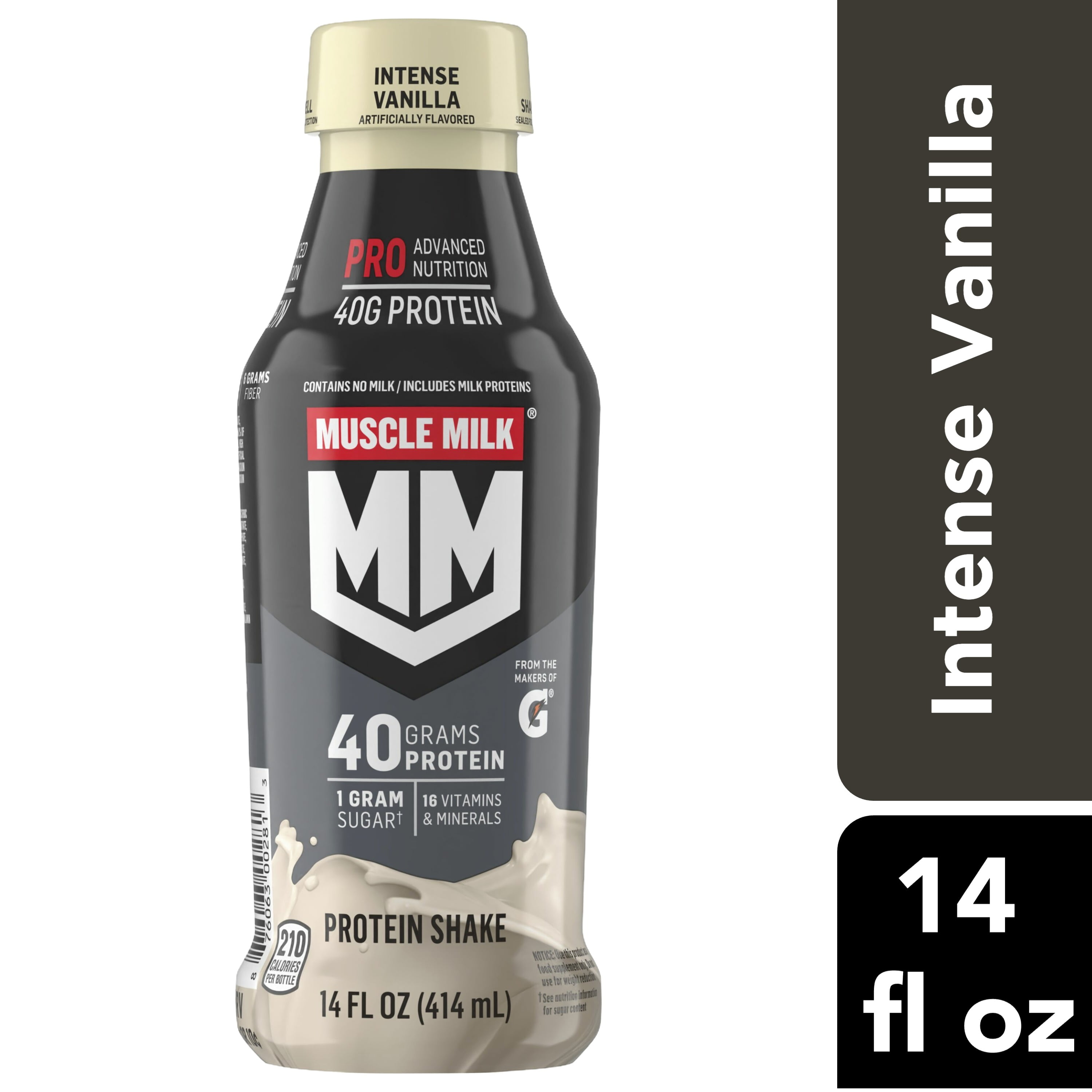Muscle Milk Pro Advanced Nutrition Intense Vanilla Protein Shake 14 fl oz 1 Count Bottle Pack of 2