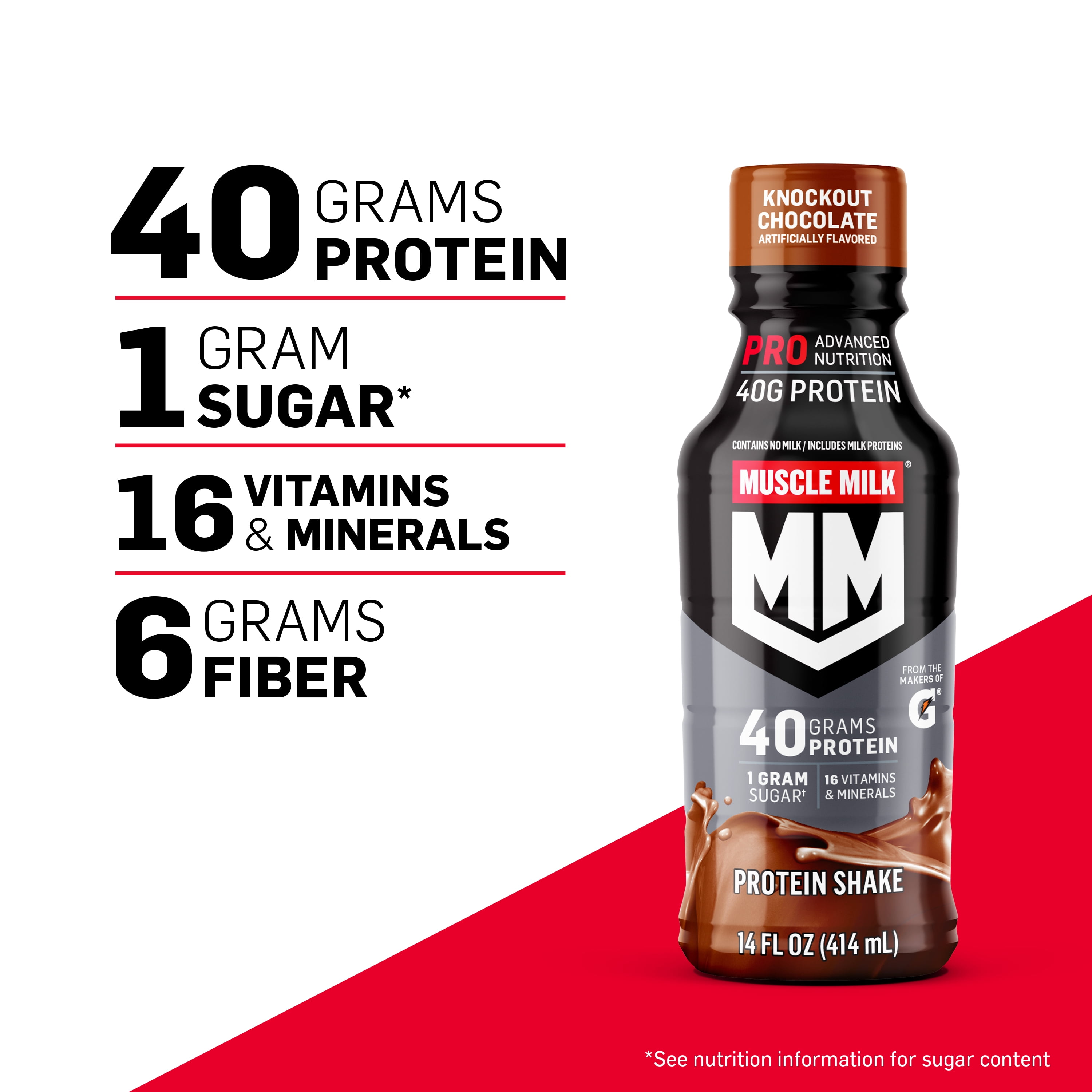 Muscle Milk Pro Advanced Nutrition Intense Vanilla Protein Shake 14 fl oz 1 Count Bottle Pack of 2