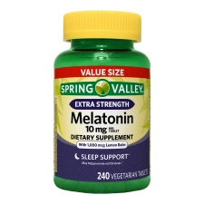 Spring Valley Extra Strength Melatonin 10mg 240 Count Dietary Supplement Value Size