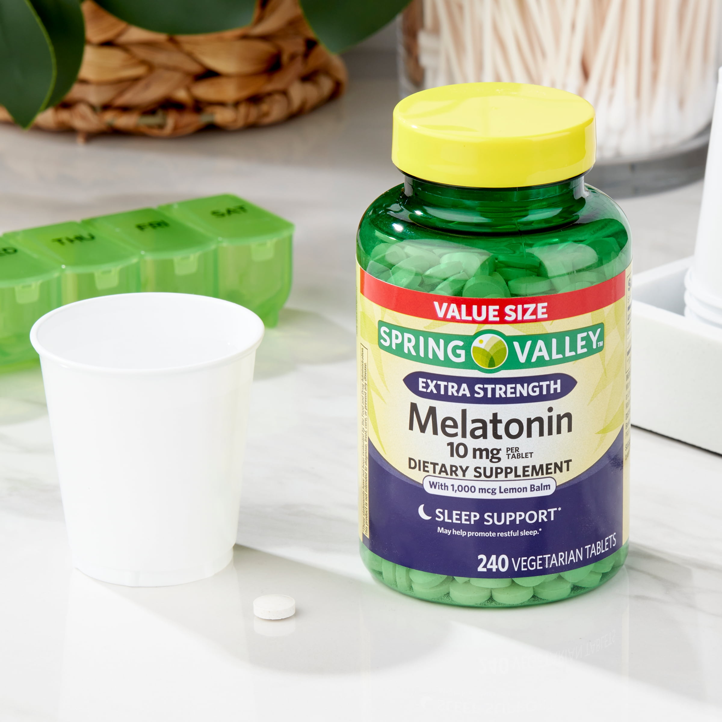 Spring Valley Extra Strength Melatonin 10mg 240 Count Dietary Supplement Value Size