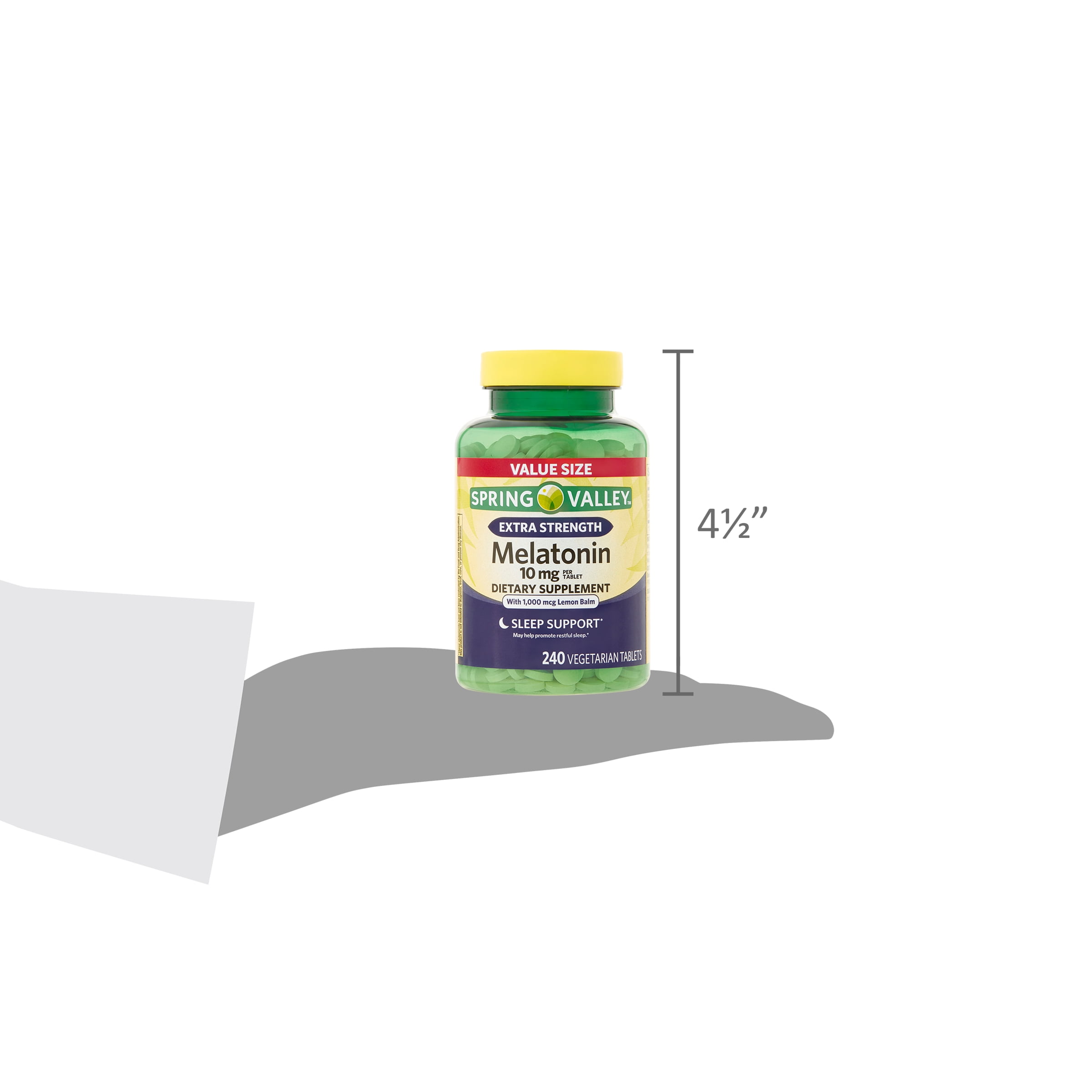Spring Valley Extra Strength Melatonin 10mg 240 Count Dietary Supplement Value Size