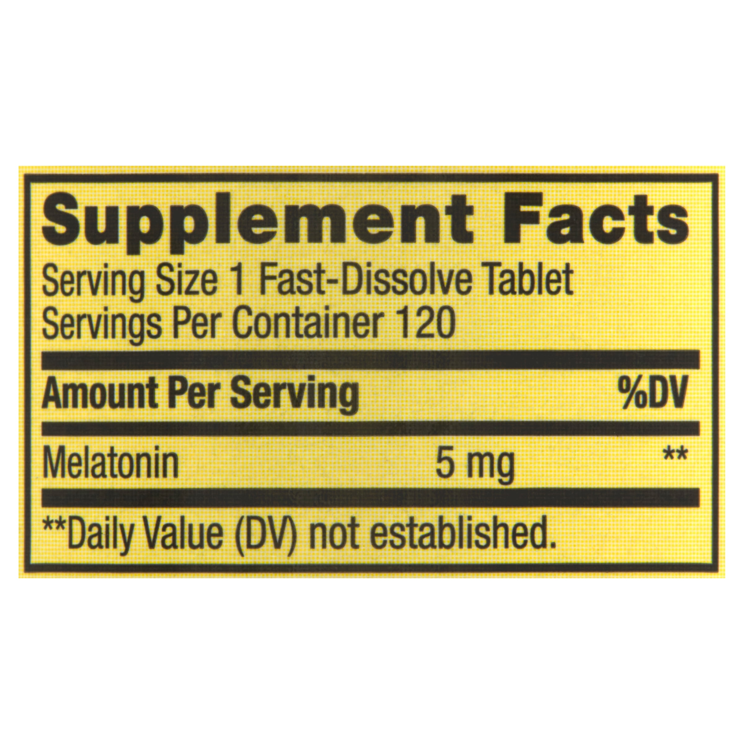 Spring Valley Melatonin Sleep Supplement Fast Dissolve Tablets Strawberry 5 mg 120 Count