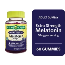 Spring Valley Non GMO Blueberry Melatonin Gummies 10mg 60 Count