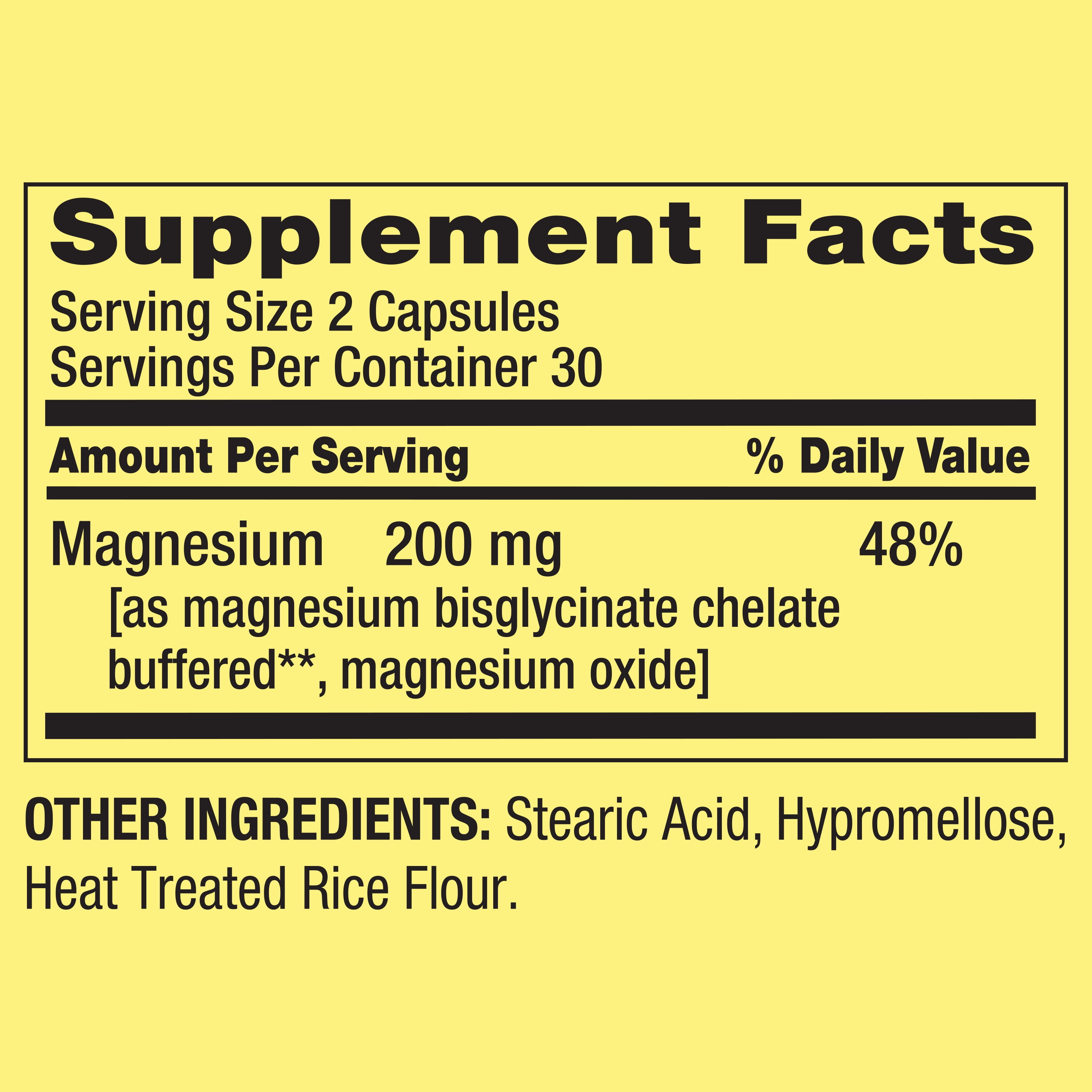 Spring Valley Magnesium Sleep Support Bone Muscle Health Dietary Supplement Vegetarian Capsules 200 mg 60 Count