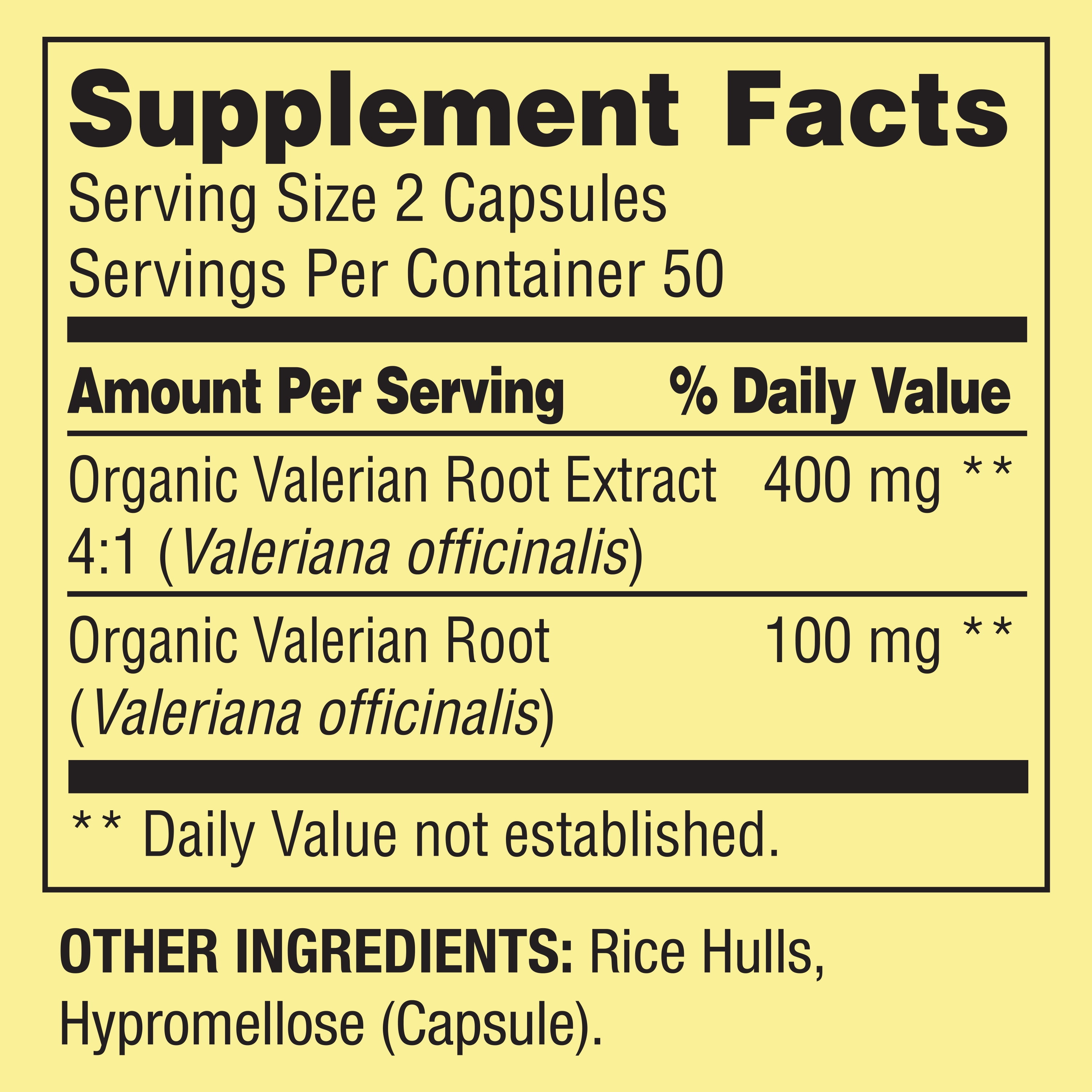 Spring Valley Valerian Root Capsules 500mg 100 Count for Sleep Support