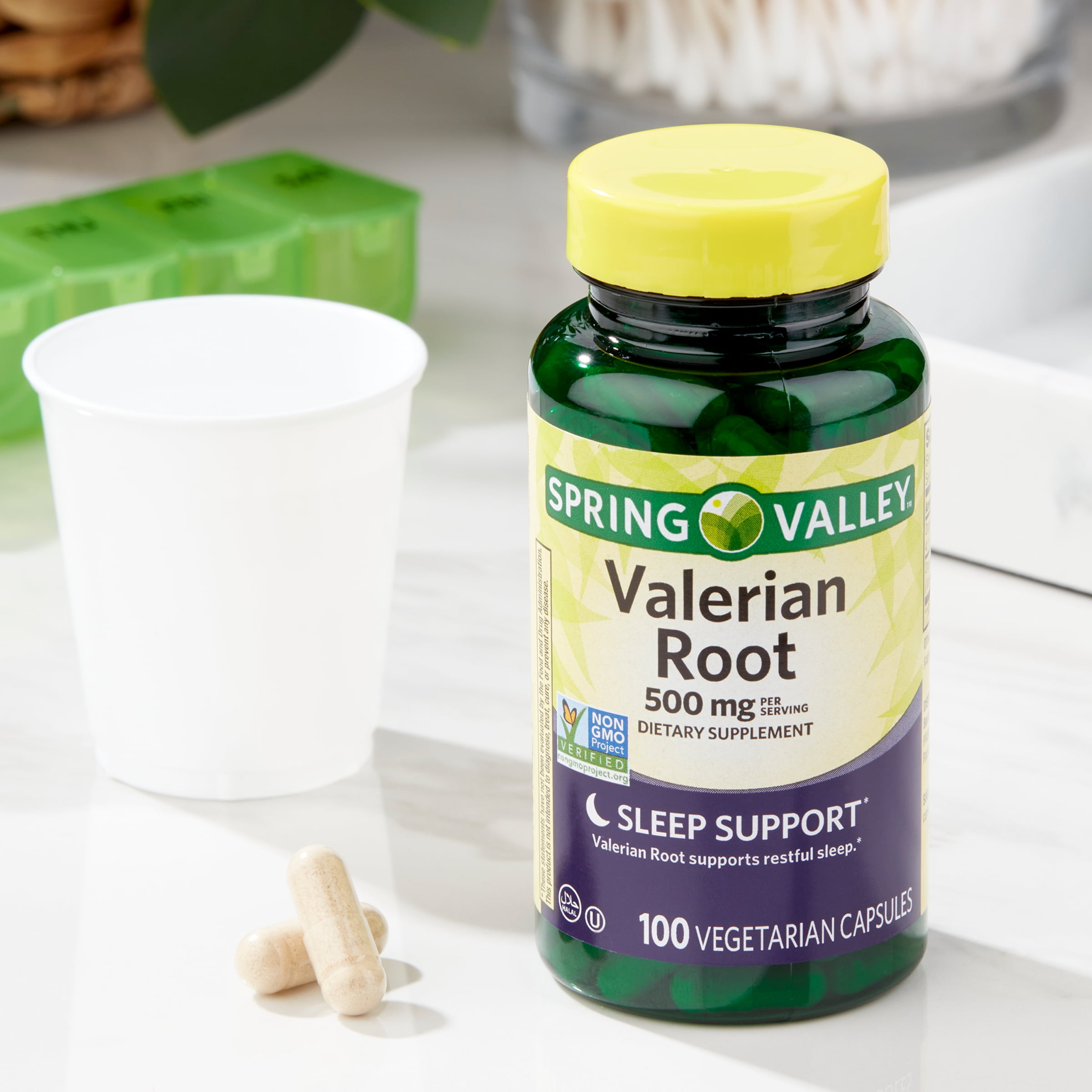 Spring Valley Valerian Root Capsules 500mg 100 Count for Sleep Support