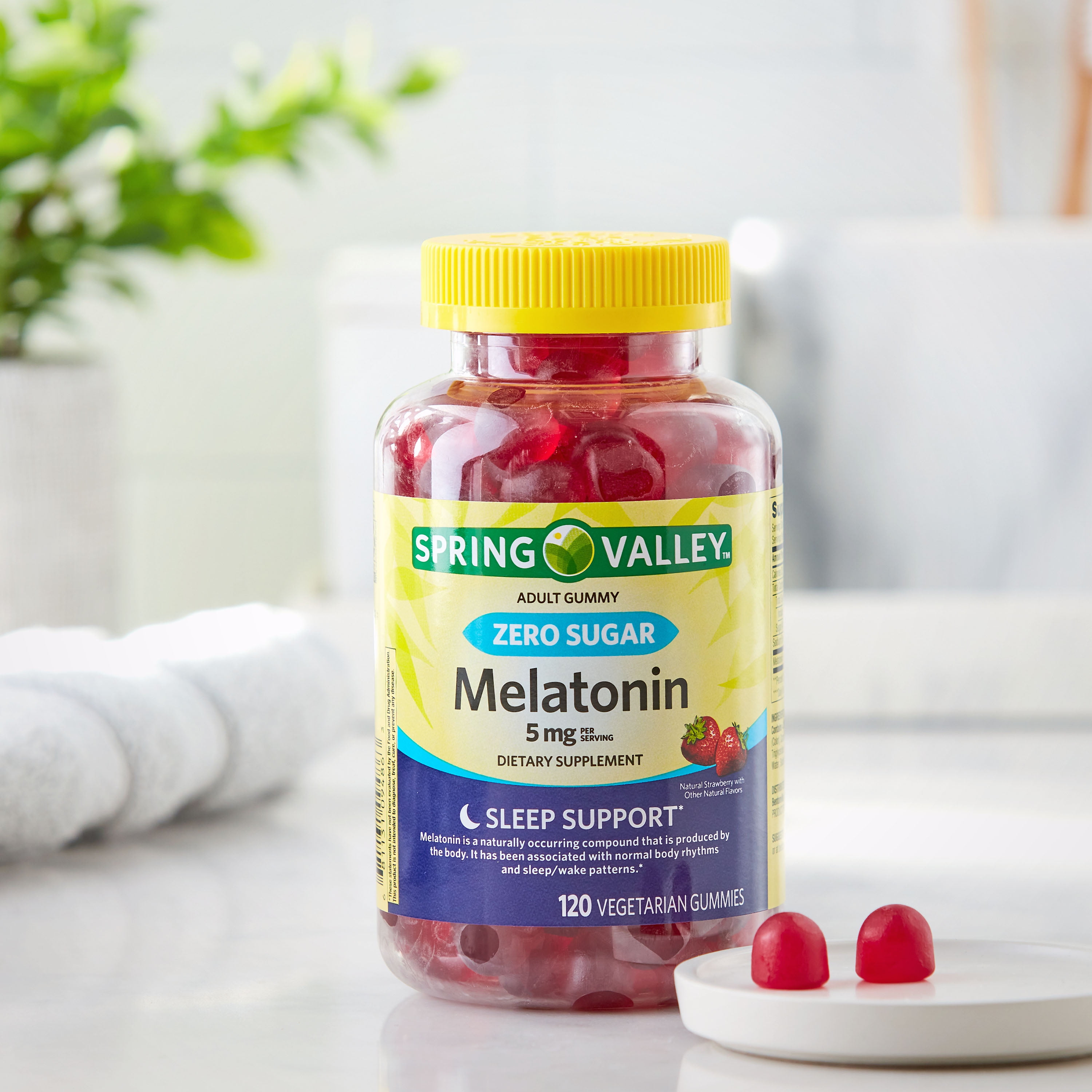 Spring Valley Zero Sugar Melatonin Sleep Support Gummies 5mg 120 Count