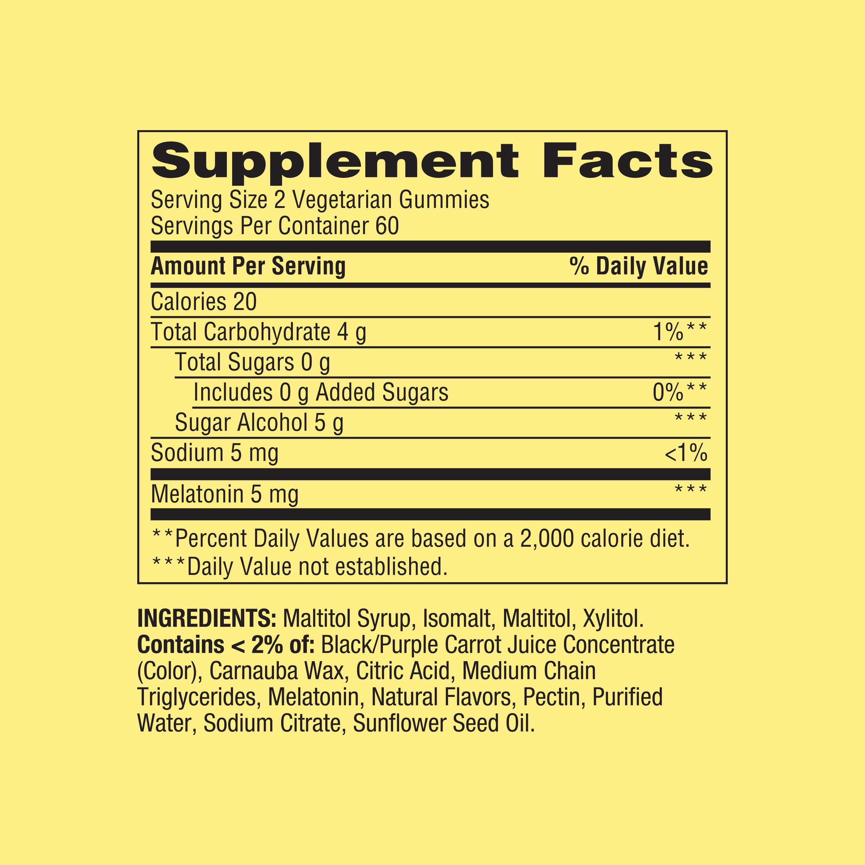 Spring Valley Zero Sugar Melatonin Sleep Support Gummies 5mg 120 Count