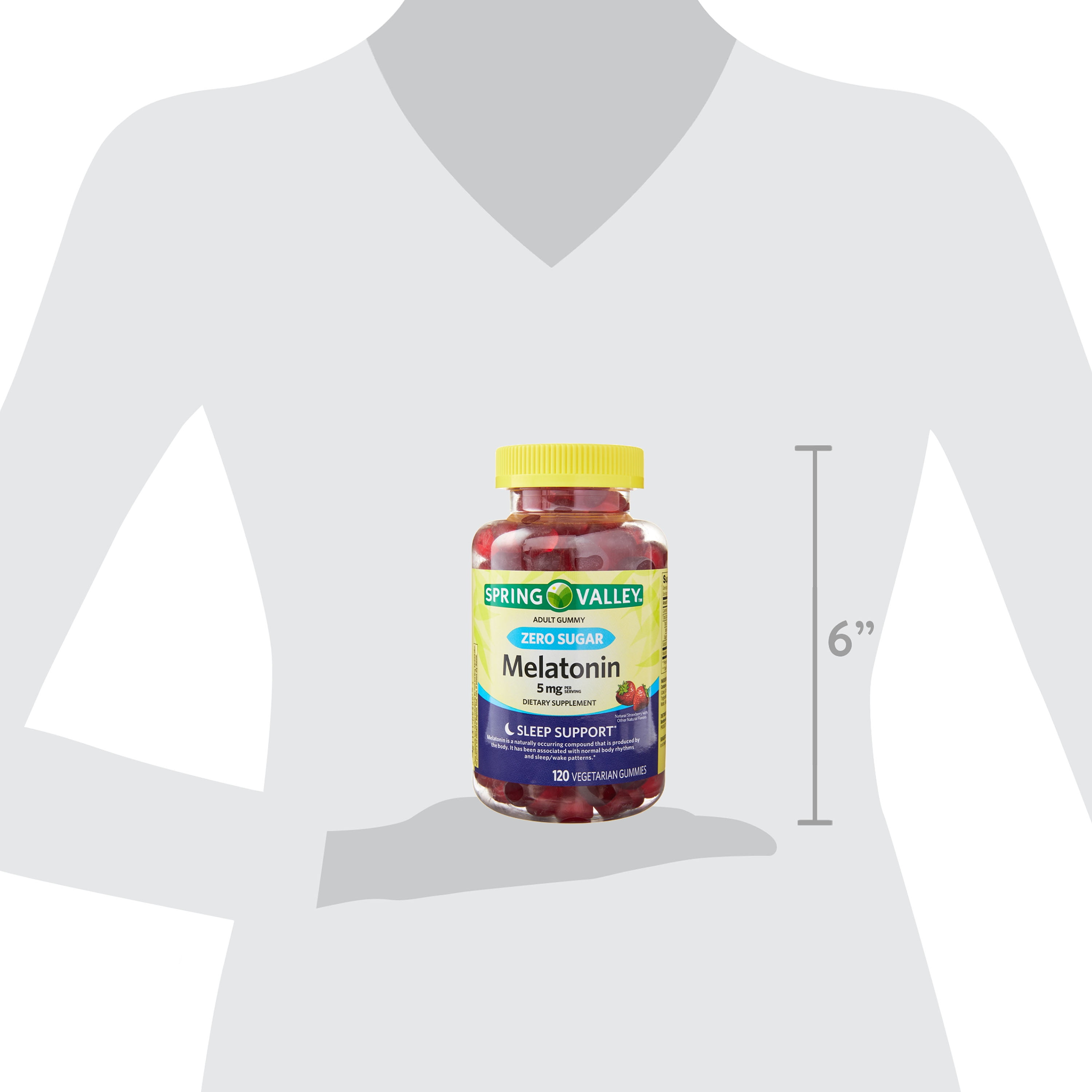 Spring Valley Zero Sugar Melatonin Sleep Support Gummies 5mg 120 Count