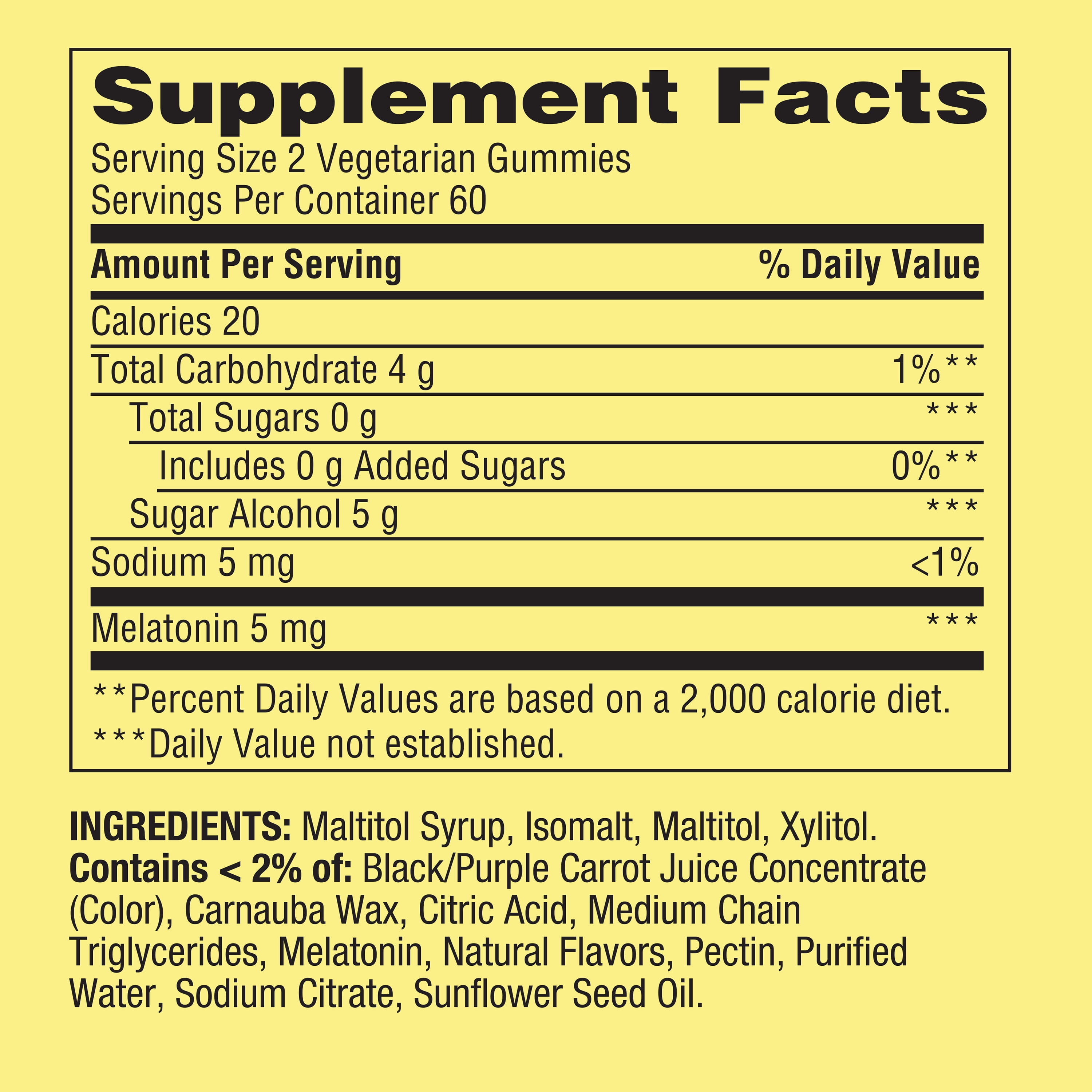 Spring Valley Zero Sugar Melatonin Sleep Support Gummies 5mg 120 Count
