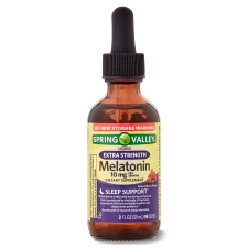 Spring Valley Liquid Melatonin Supplement 10mg 2 fl oz for Better Sleep and Relaxation