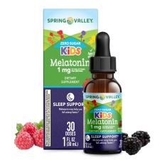 Spring Valley Kids Melatonin Liquid 1 fl oz 1mg Berry Flavor