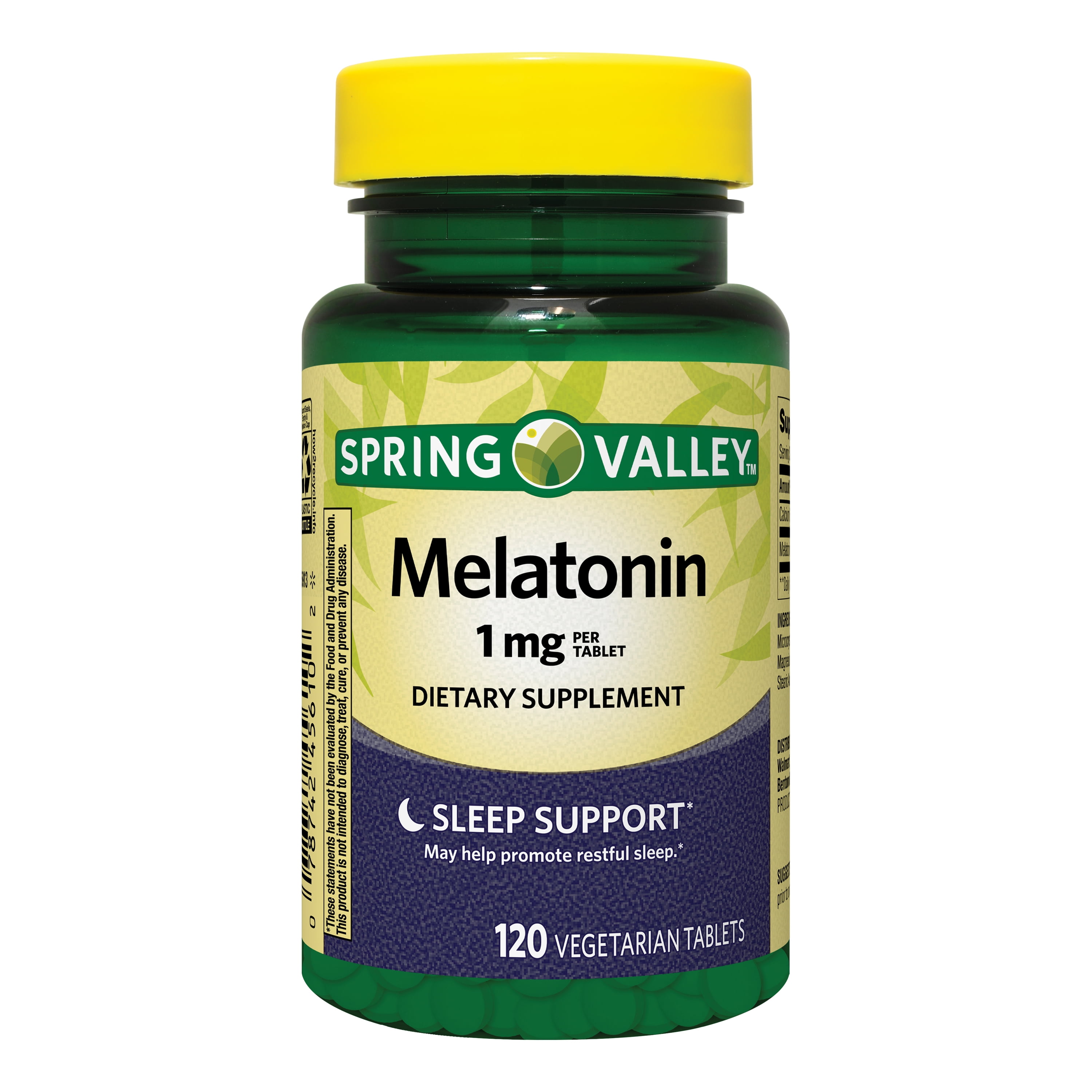 Spring Valley Melatonin 1mg 120 Count Dietary Supplement for Better Sleep