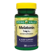 Spring Valley Melatonin 1mg 120 Count Dietary Supplement for Better Sleep