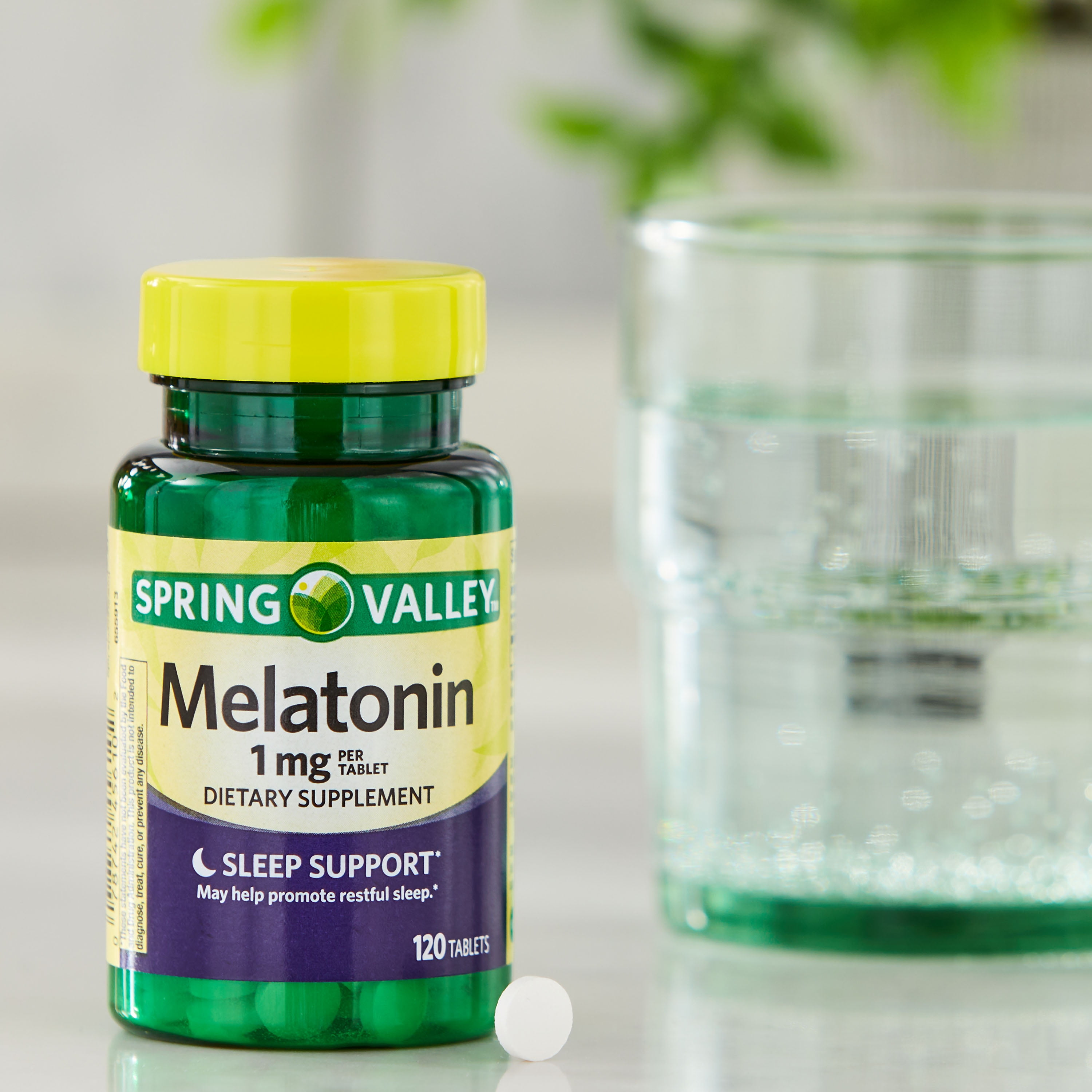 Spring Valley Melatonin 1mg 120 Count Dietary Supplement for Better Sleep
