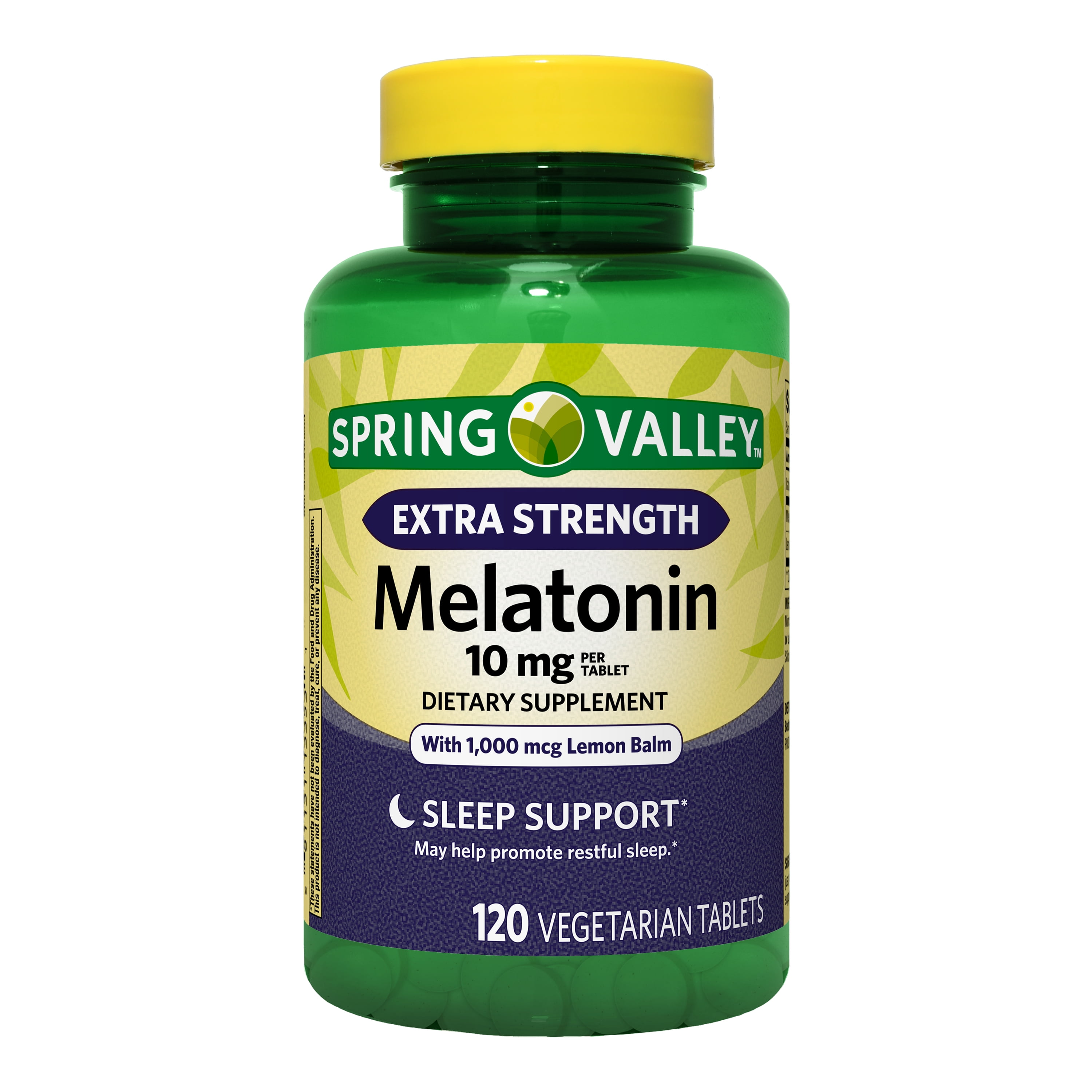 Spring Valley Extra Strength Melatonin 10 mg 120 Count Dietary Supplement for Better Sleep and Relaxation