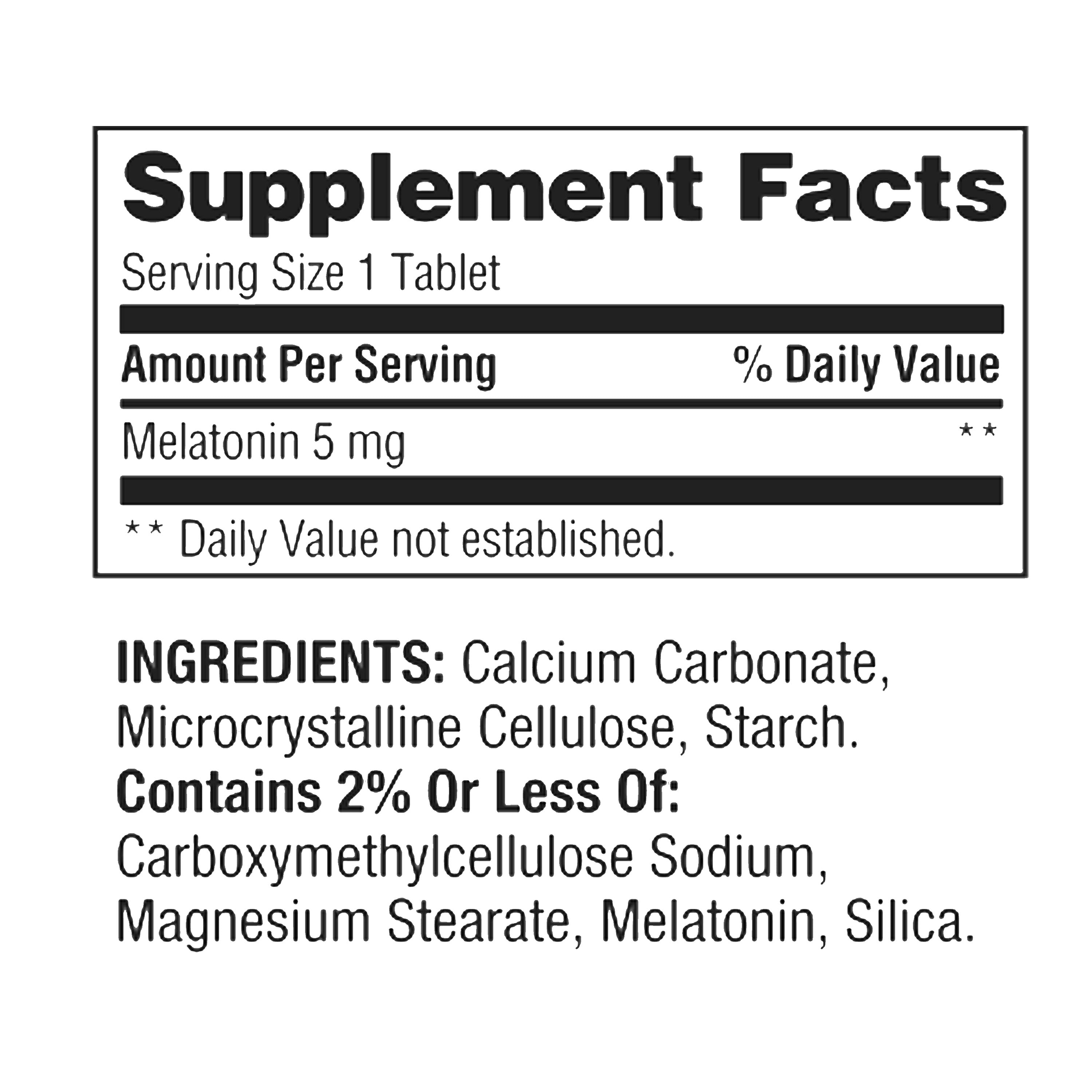 Spring Valley Melatonin 5mg Value Size 240 Count Dietary Supplement for Better Sleep
