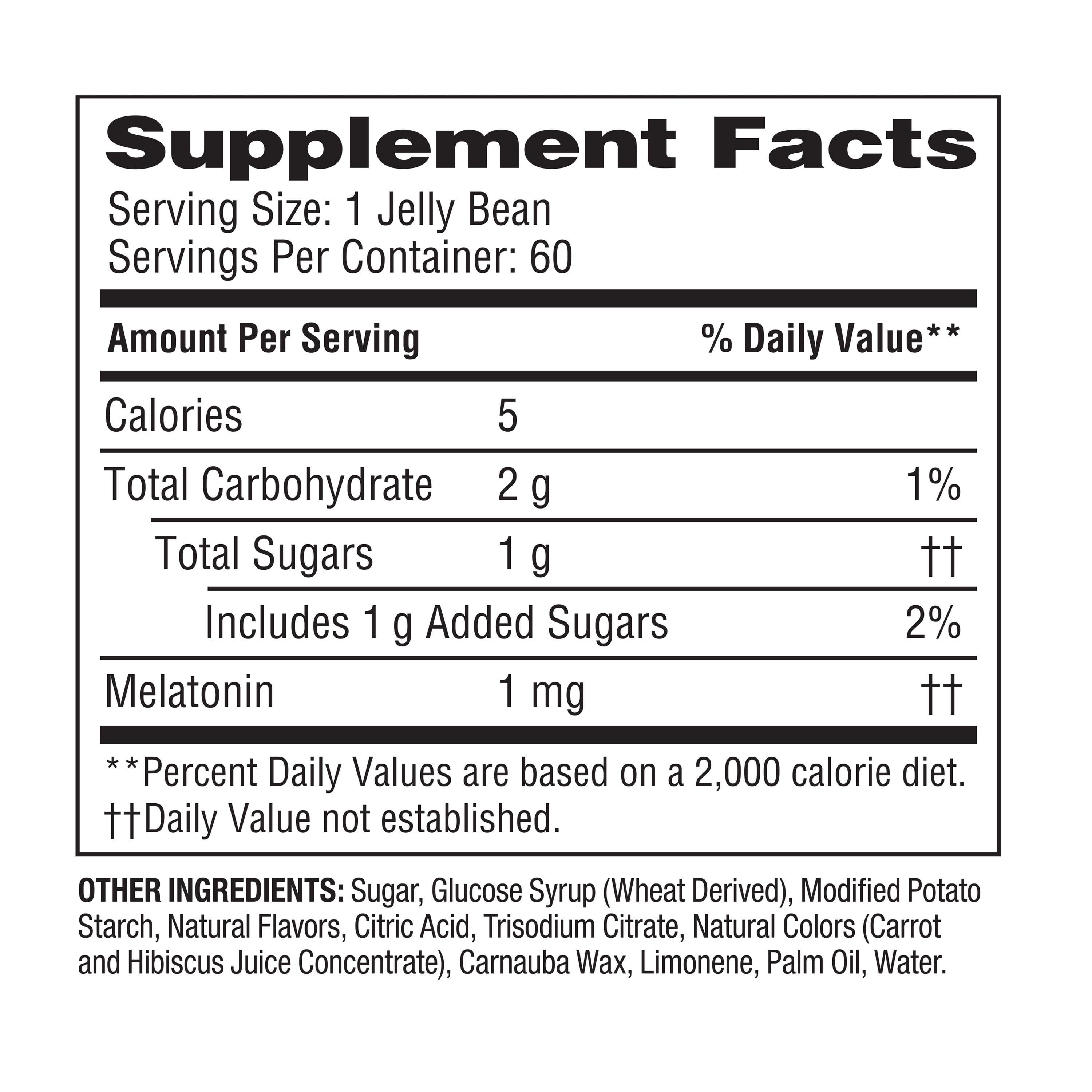 Spring Valley Kids Melatonin 1mg Vegetarian Jelly Beans Supplement 60 Count