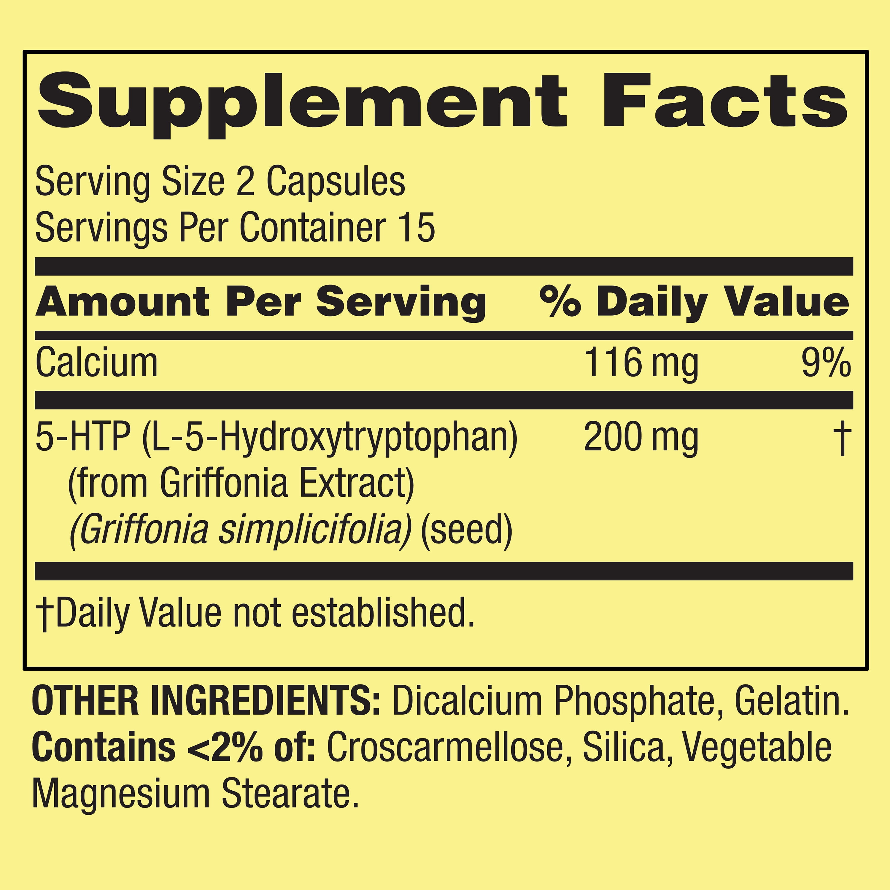 Spring Valley 5 HTP Capsules 100 mg 30 Count Bottle for Mood Support Supplement