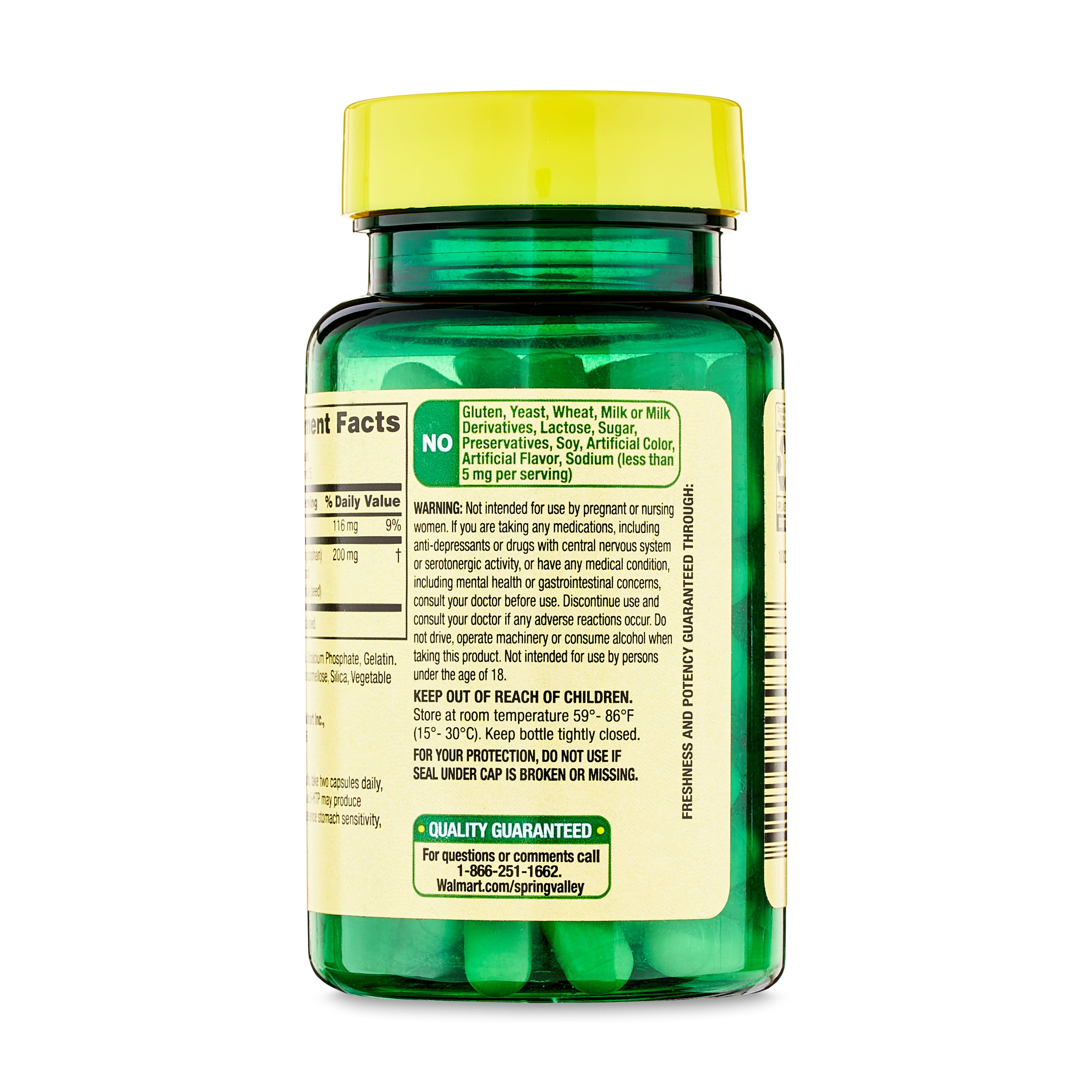 Spring Valley 5 HTP Capsules 100 mg 30 Count Bottle for Mood Support Supplement