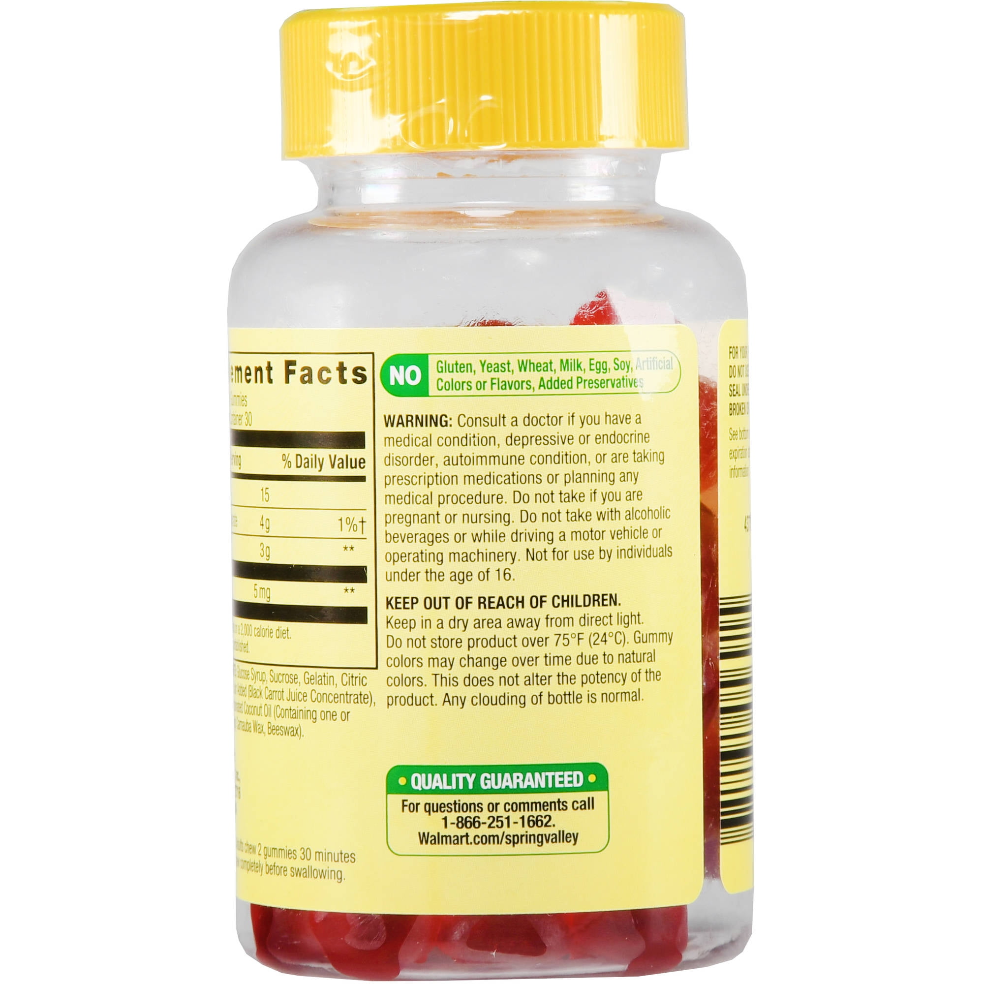 Spring Valley Melatonin Gummies Strawberry 5mg 60 Count for Better Sleep and Relaxation