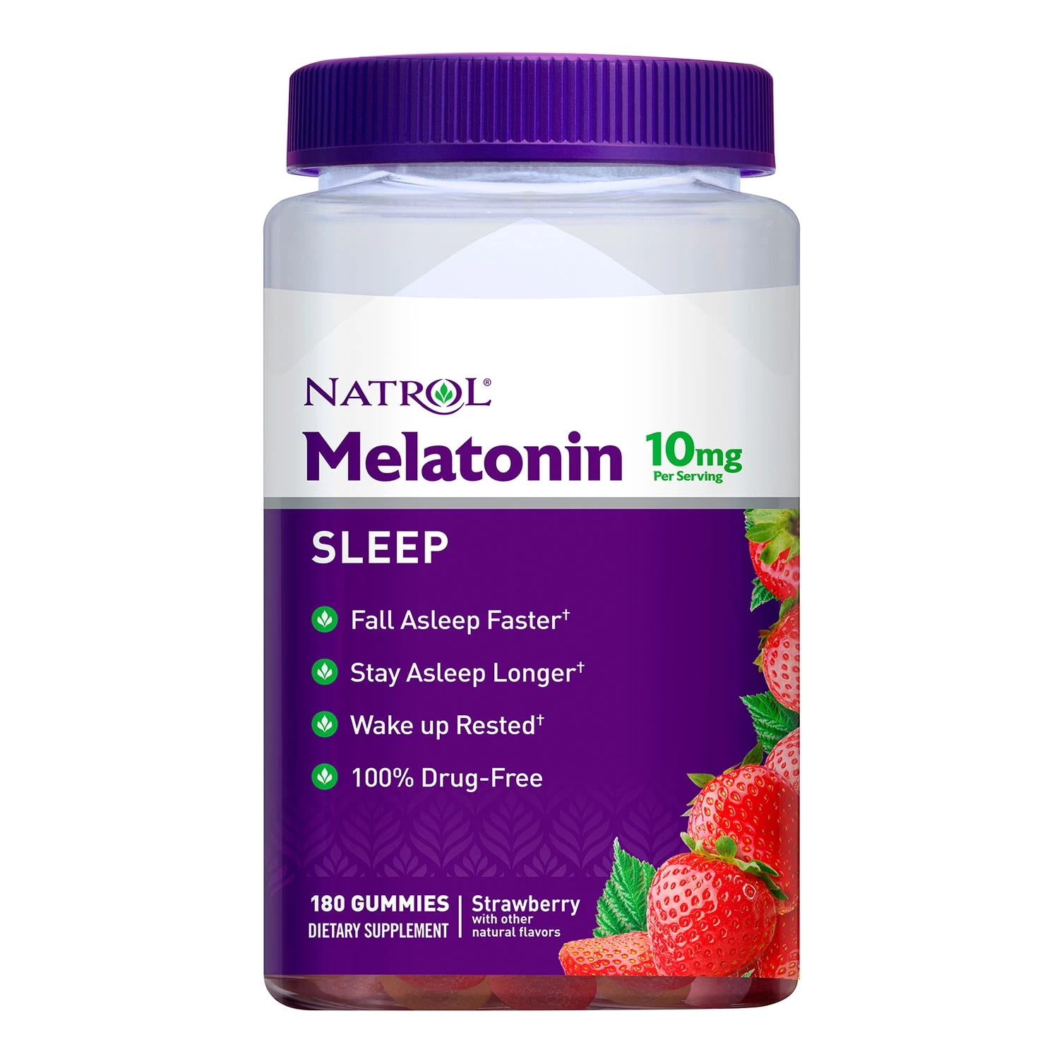 Natrol Melatonin 10mg Gummies 180 Count for Restful Sleep