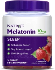 Natrol Melatonin Sleep Aid Gummy 10mg Strawberry Flavor 90 Gummies