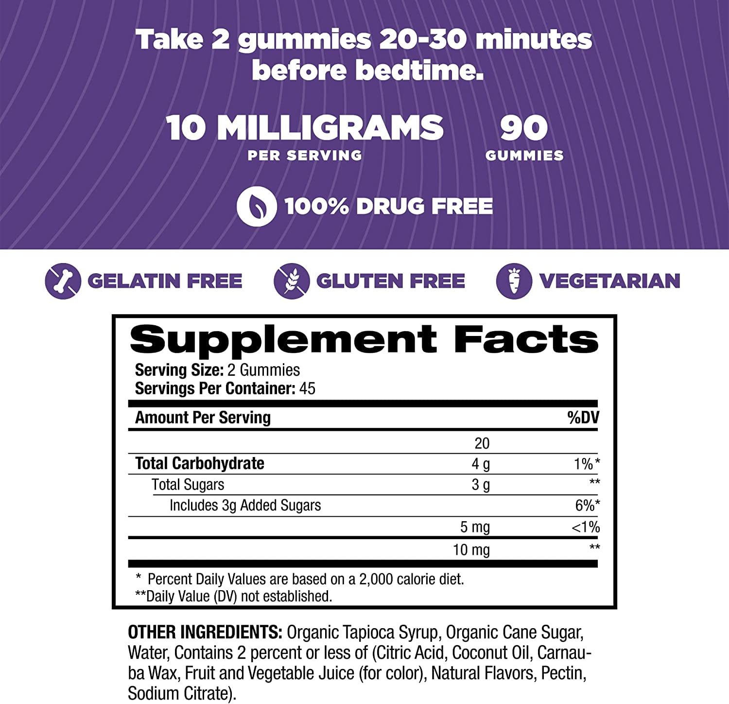 Natrol Melatonin Sleep Aid Gummy 10mg Strawberry Flavor 90 Gummies