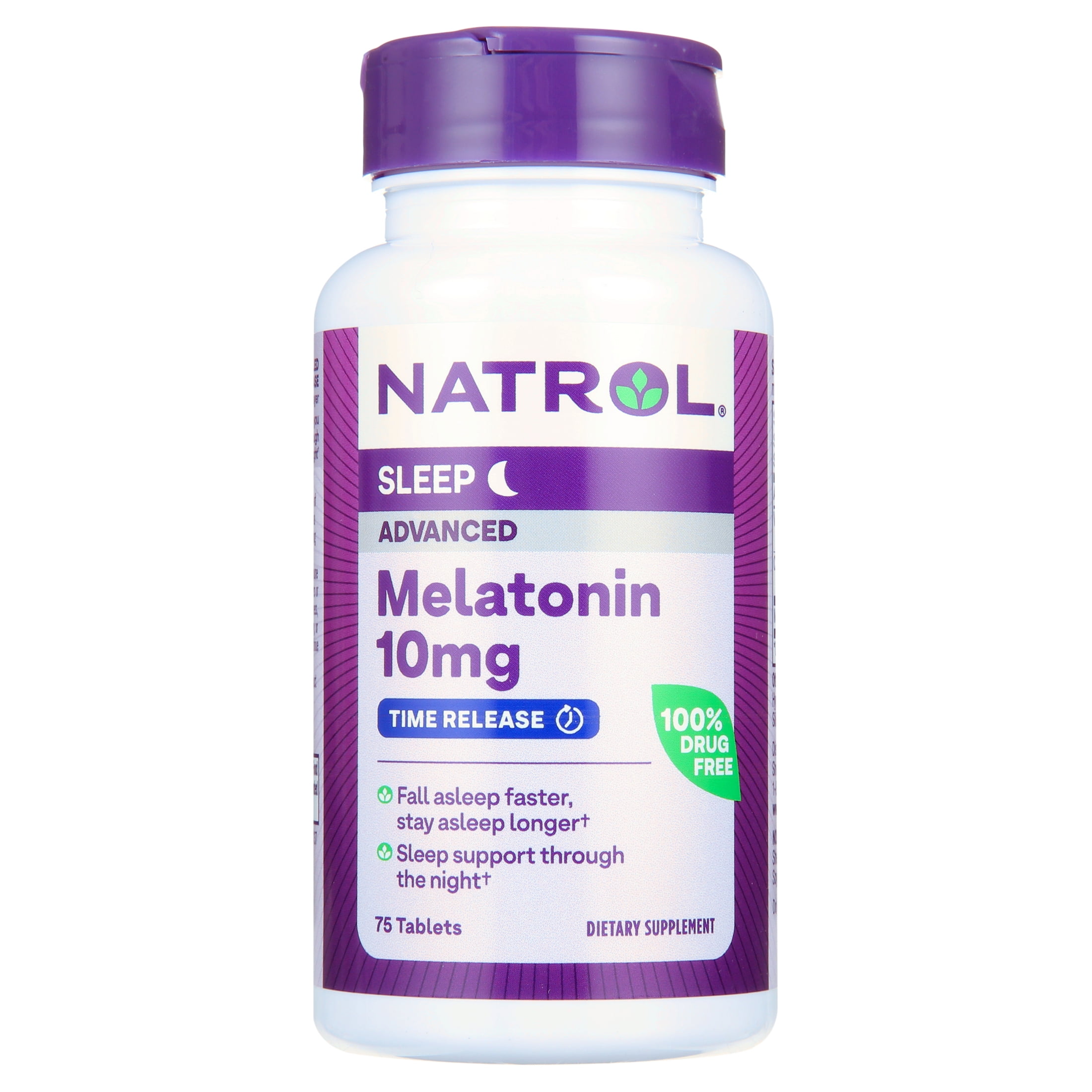 Natrol Sleep Advanced Melatonin Time Release Nighttime Sleep Aid 10mg 75 Count Tablets