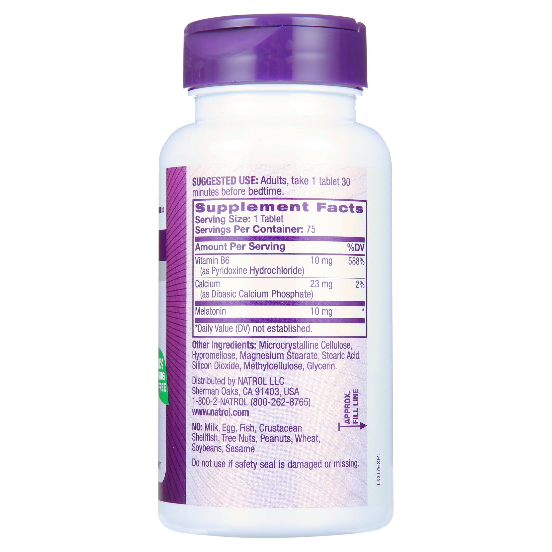 Natrol Sleep Advanced Melatonin Time Release Nighttime Sleep Aid 10mg 75 Count Tablets