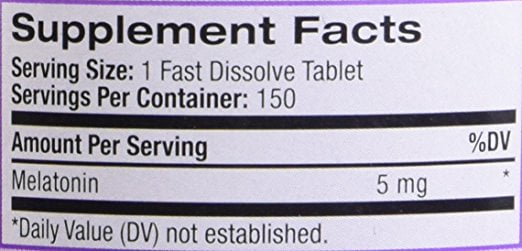 Natrol Sleep Melatonin Fast Dissolve Tablets Nighttime Aid Strawberry Flavor 5mg 150 Ct