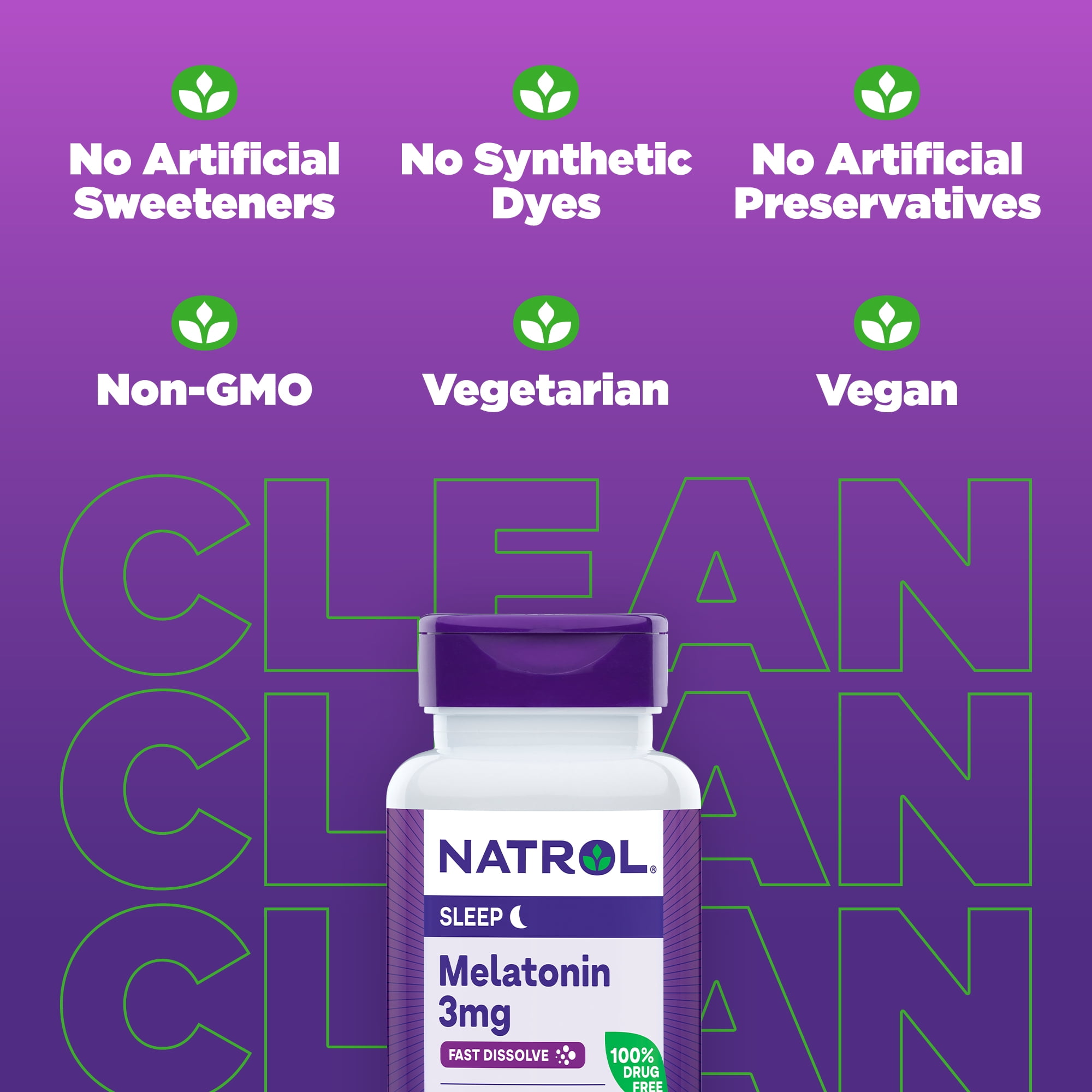 Natrol Sleep Melatonin Fast Dissolve Tablets Nighttime Sleep Aid Strawberry Flavor 3mg 90 Count