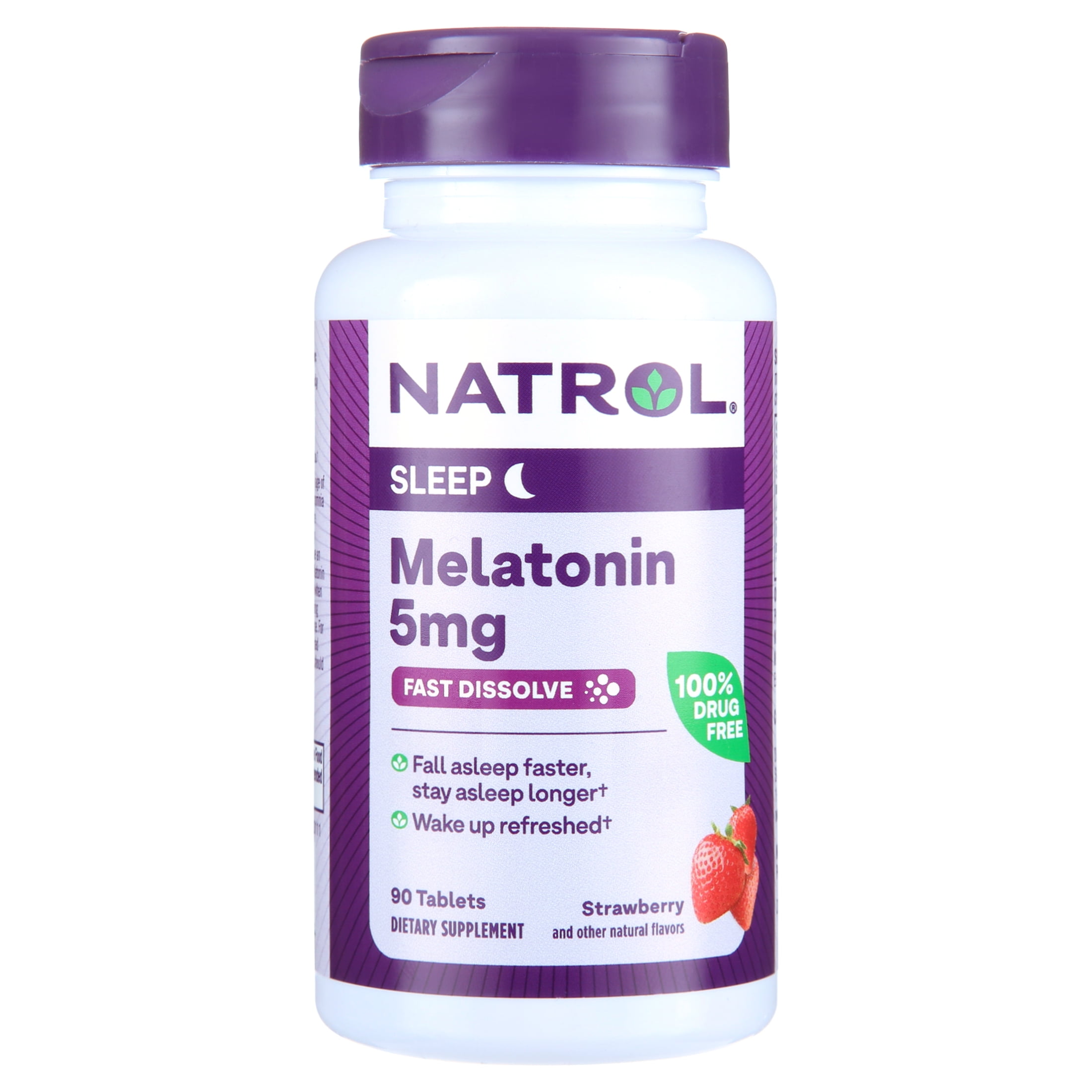 Natrol Extra Strength Melatonin Fast Dissolve Tablets 5mg 90 Count for Better Sleep