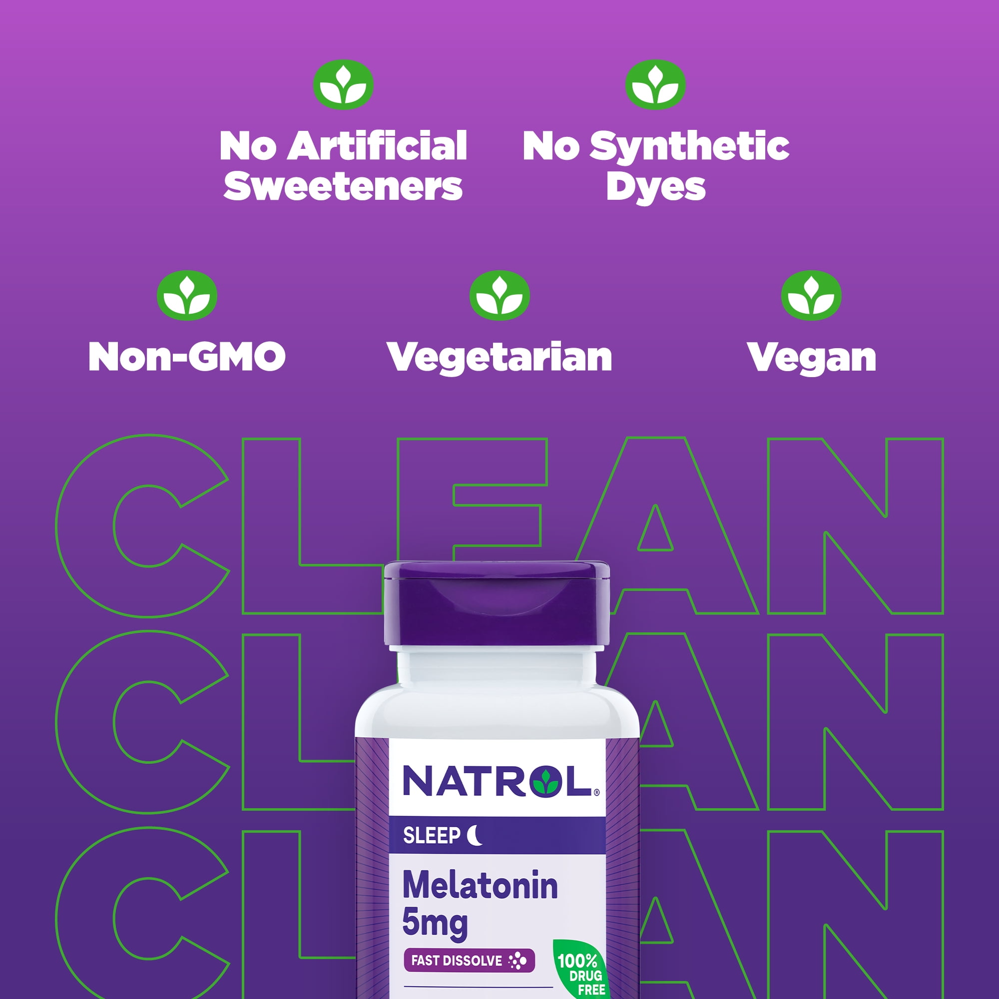 Natrol Extra Strength Melatonin Fast Dissolve Tablets 5mg 90 Count for Better Sleep