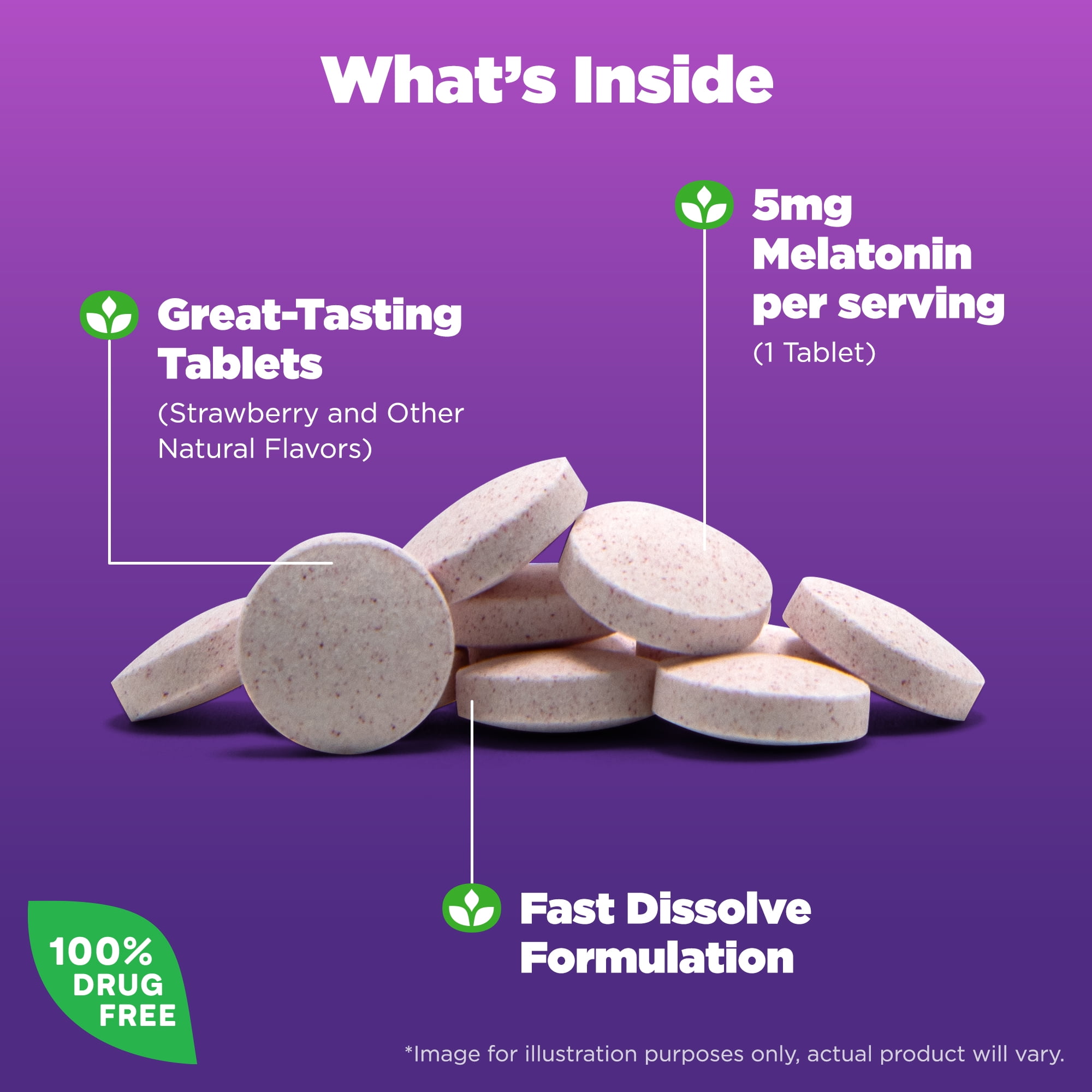 Natrol Extra Strength Melatonin Fast Dissolve Tablets 5mg 90 Count for Better Sleep