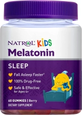 Natrol Kids Melatonin Sleep Aid Gummies for Children Berry Flavored Pack of 60