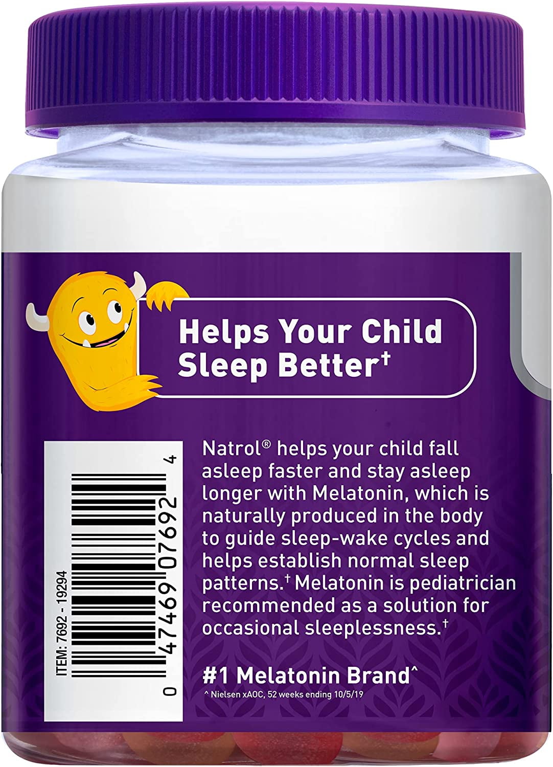 Natrol Kids Melatonin Sleep Aid Gummies for Children Berry Flavored Pack of 60
