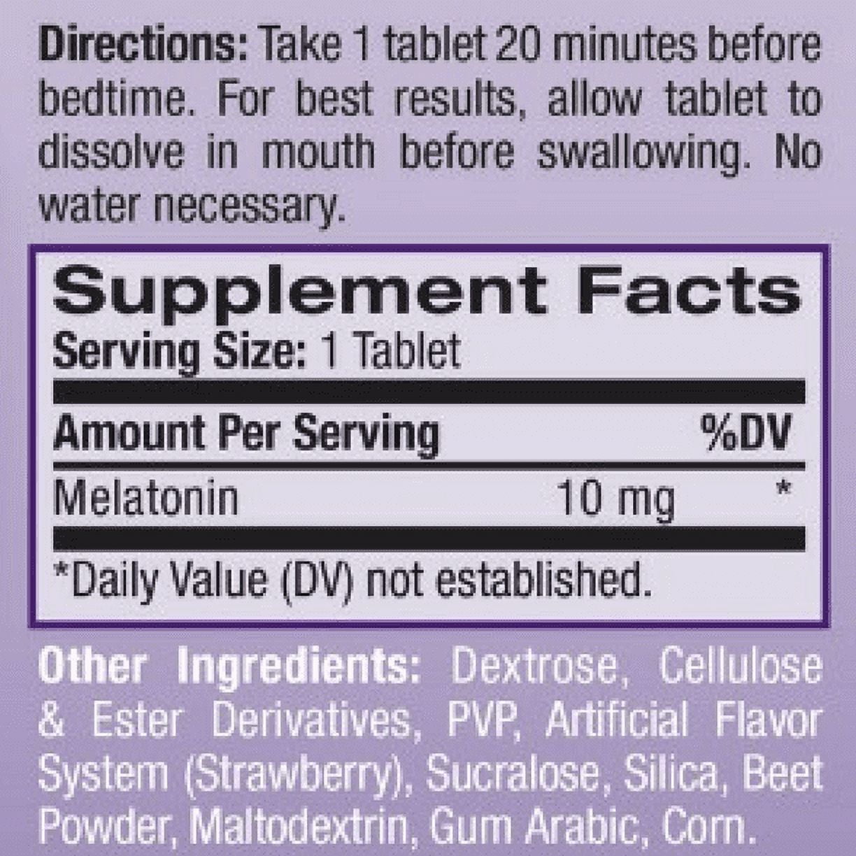 Natrol Sleep Fast Dissolve Melatonin 10mg Tablets Strawberry Natural Flavor 240 ea Pack of 4