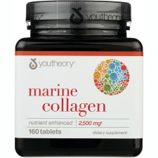 Youtheory Marine Collagen Enhanced Formula 160 Tablets for Skin and Joints