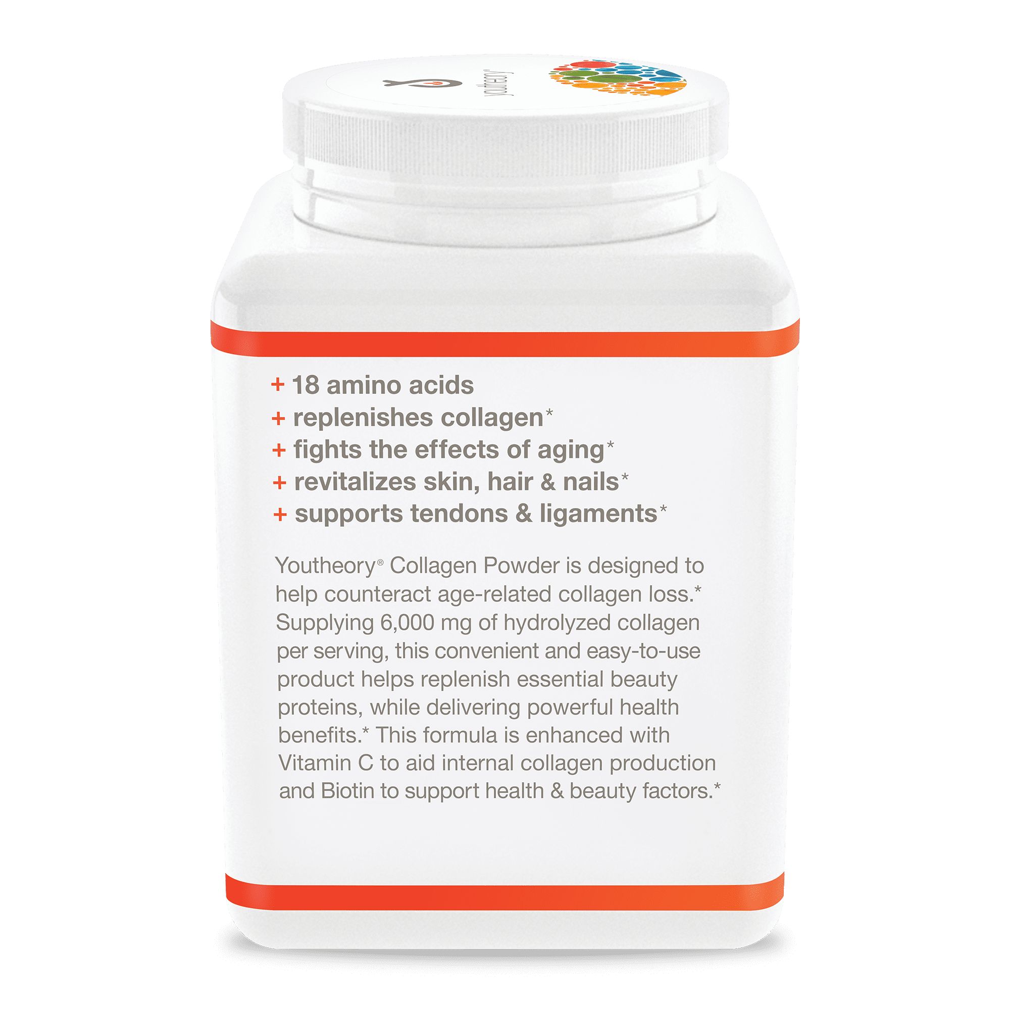 Youtheory Collagen Powder Vanilla with Vitamin C Biotin 10 oz