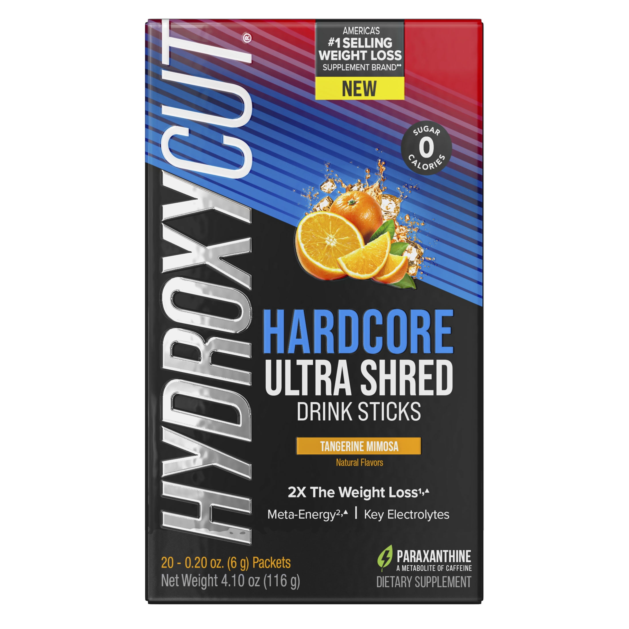 Hydroxycut Hardcore Ultra Shred Weight Loss Drink Mix - Tangerine Mimosa - 20 Ct