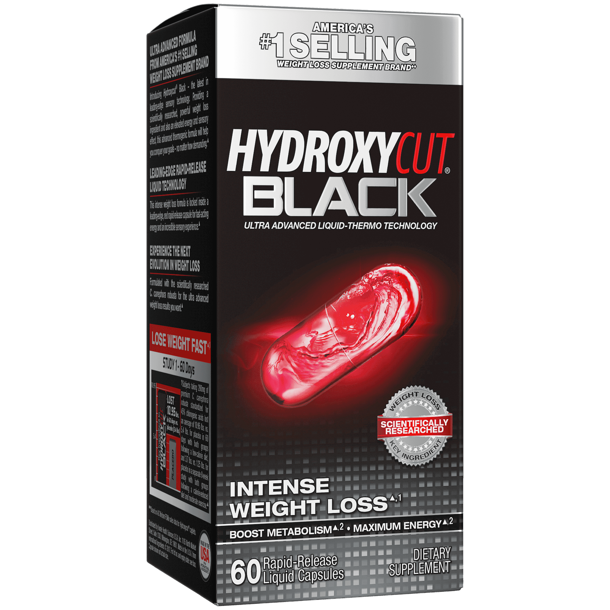 Hydroxycut Advanced Weight Loss Capsules Burn Calories Increase Energy 60 Ct 30 Servings