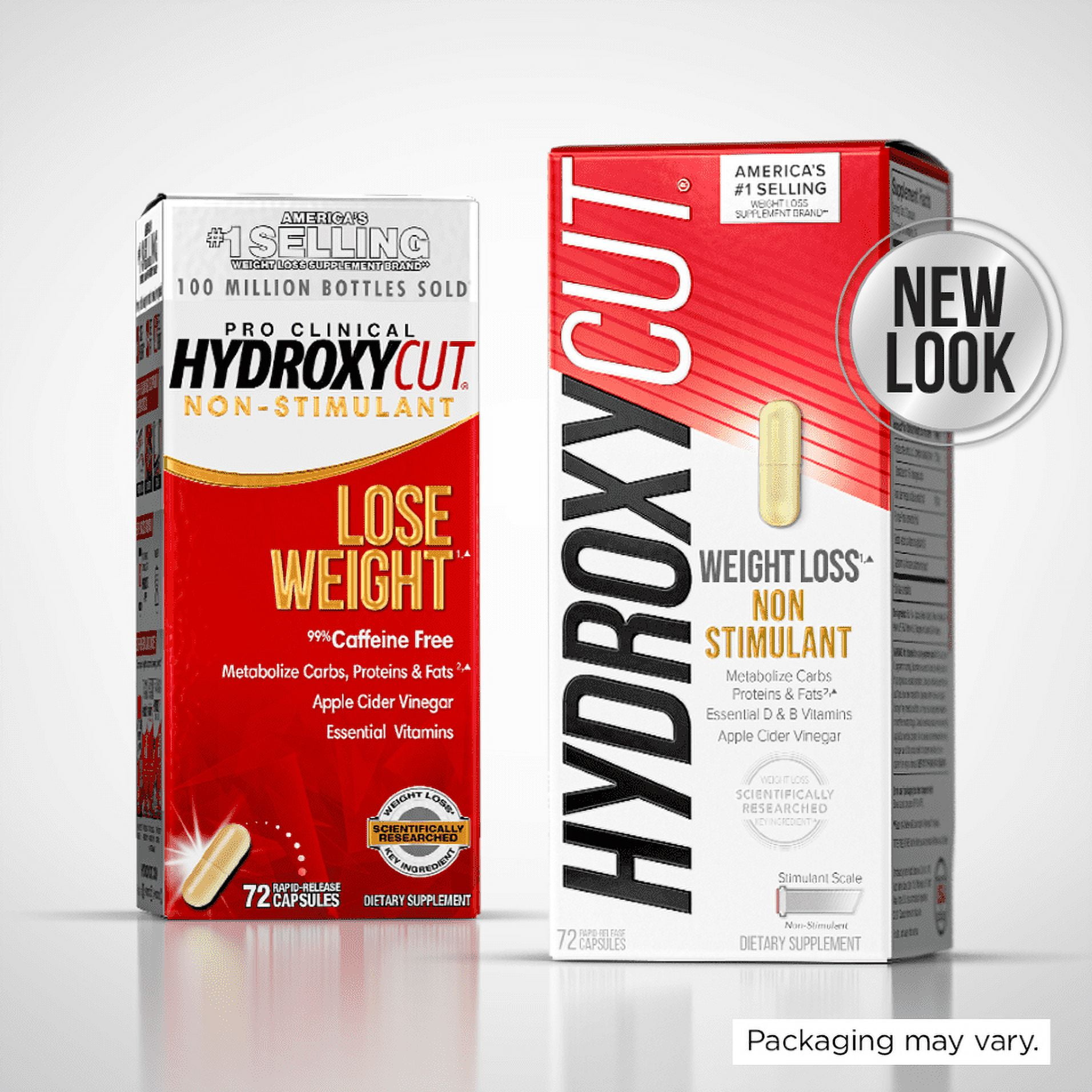 Hydroxycut Pro Clinical Non Stimulant Weight Loss Apple Cider Vinegar Supplement 60 Capsules