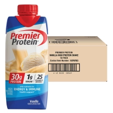 Premier 30g Vanilla Protein Energy Immune Support Shakes 11 fl oz 18-pack