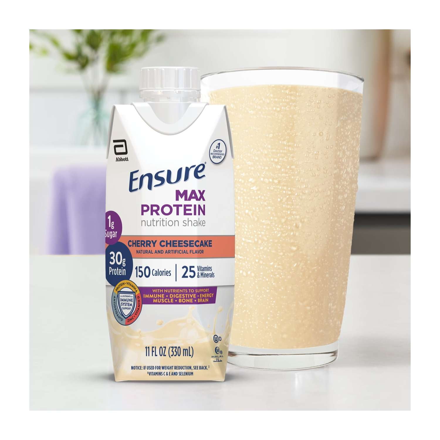 Ensure Max Protein Cherry Cheesecake Nutrition Shake 11 fl oz 12 Count