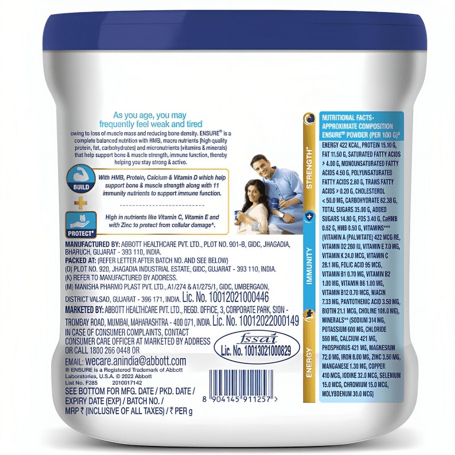 Ensure Vanilla Complete Balanced Nutrition Adult 400gm Jar